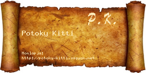 Potoky Kitti névjegykártya